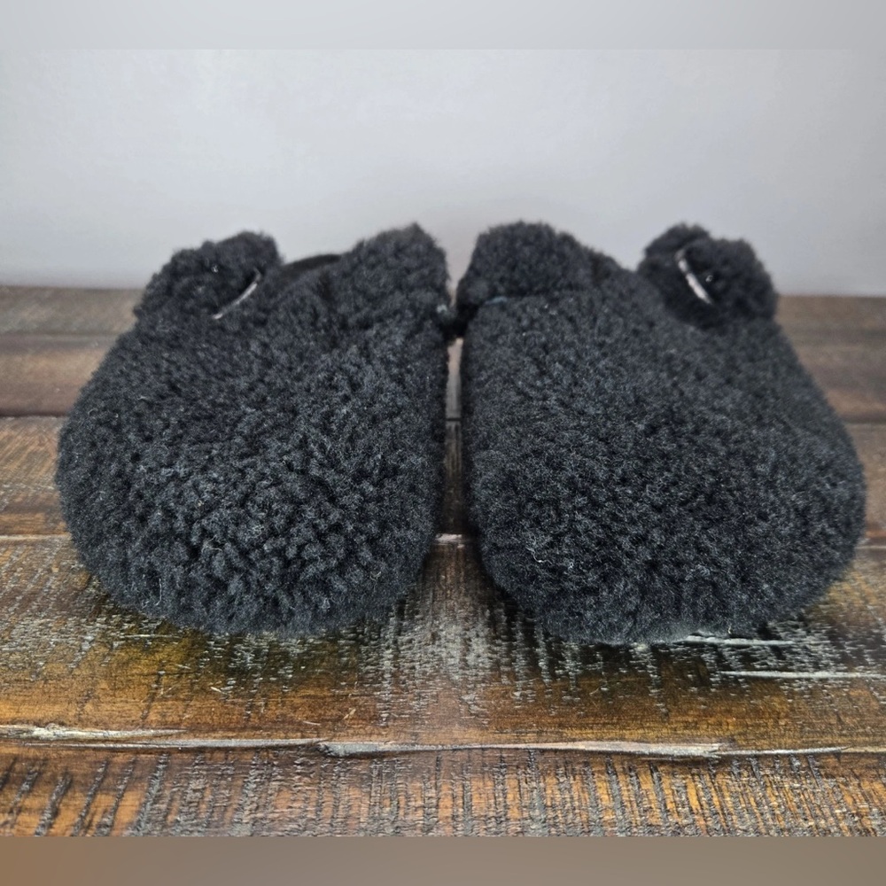 Birkenstock BLACK Boston Big Buckle Shearling Mules Women’s Size 8.5